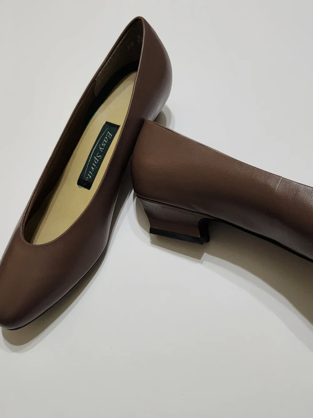 Easy Spirit Brown Slip-On Round-Toe Flats